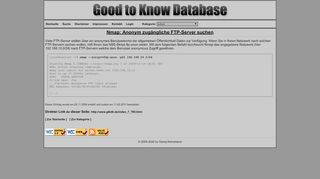 
                            3. Nmap: Anonym zugängliche FTP-Server suchen - Good to Know ...