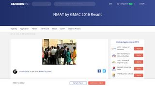 
                            5. NMAT by GMAC 2016 Result / Scores – NMAT Result - Bschool