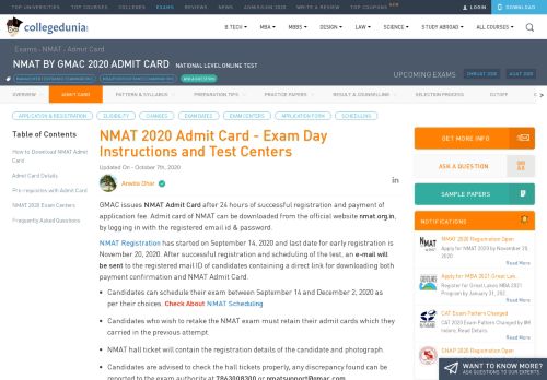 
                            7. NMAT by GMAC Admit Card 2018/ Hall Ticket- Download @nmat ...