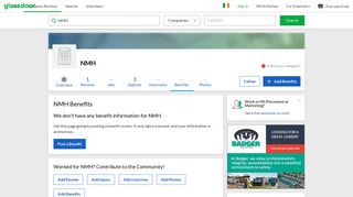 
                            8. NMH Employee Benefits and Perks | Glassdoor.ie