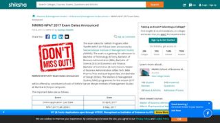 
                            9. NMIMS-NPAT 2017 Exam Dates Announced | Shiksha - Shiksha.com