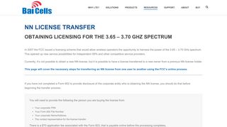 
                            7. NN License Transfer – LTE small cell solutions promoting non-line of ...