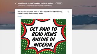 
                            9. NNU Income Program: How To Make 1,000 Naira or More Daily ...