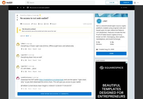 
                            8. No access to nxt web wallet? : NXT - Reddit
