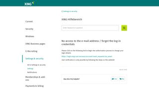 
                            2. No access to the e-mail address / forgot the log-in credentials - Xing