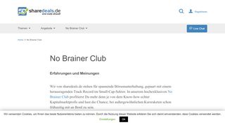 
                            11. No Brainer Club – Erfahrungen und Meinungen › sharedeals.de