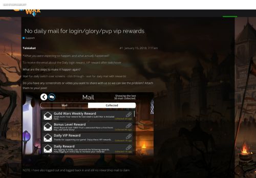 
                            13. No daily mail for login/glory/pvp vip rewards - Support (PC/Mobile ...