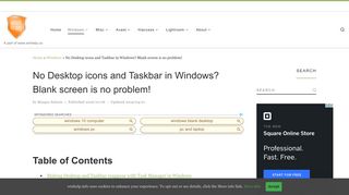 
                            1. No Desktop icons and Taskbar in Windows? Blank screen is no ...