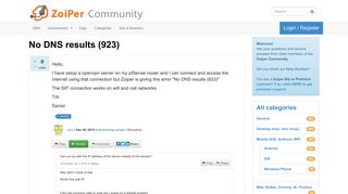 
                            7. No DNS results (923) - ZoiPer Community