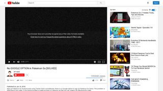 
                            3. No GOOGLE OPTION in Pokemon Go [SOLVED] - YouTube