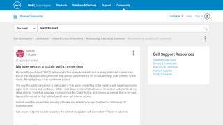 
                            9. No internet on a public wifi connection - Dell Community