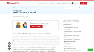 
                            10. No IP / Host Not Found | ExpressVPN Troubleshooting