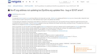 
                            12. No-IP.org address not updating but DynDns.org updates fine - bug ...