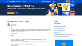 
                            3. No login methods supported! - Atlassian Community