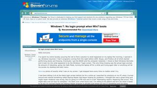 
                            3. No login prompt when Win7 boots - Windows 7 Help Forums
