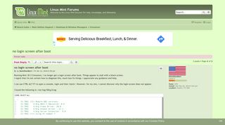 
                            1. no login screen after boot - Linux Mint Forums