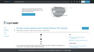 
                            6. No login screen appears when starting Windows XP computer - Super User