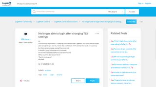 
                            10. No longer able to login after changing TLS setting... - LogMeIn ...