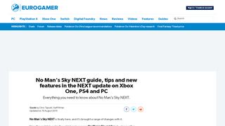 
                            10. No Man's Sky NEXT guide, tips and new features in the NEXT update ...