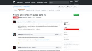 
                            3. No me encuentra mi curso cara · Issue #6 · open-source-uc ... - GitHub