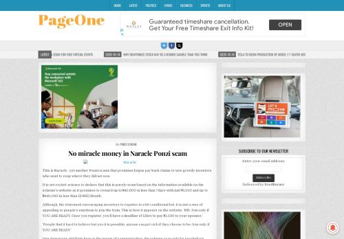 
                            5. No miracle money in Naracle Ponzi scam - PageOne.ng