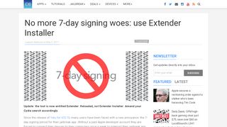 
                            6. No more 7-day signing woes: use Extender Installer - iDownloadBlog