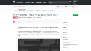 
                            9. No nova routes - /nova => page not found · Issue #238 · laravel/nova ...