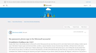 
                            6. No password, phone sign in for Microsoft accounts! - Microsoft Tech ...