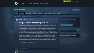 
                            5. No password resetting e-mail :: War Thunder General Discussions