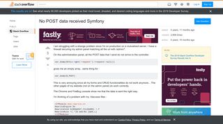 
                            1. No POST data received Symfony - Stack Overflow