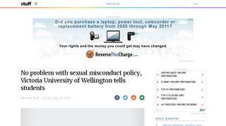
                            13. No problem with sexual misconduct policy, Victoria University of ...