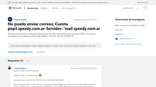 
                            10. No puedo enviar correos; Cuenta pop3.speedy.com.ar-Servidor ...