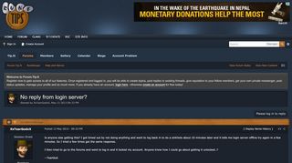 
                            9. No reply from login server? - Help and Advice - Forum.Tip.It
