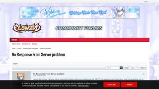 
                            8. No Response From Server problem - Elsword Online