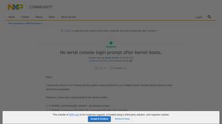 
                            12. No serial console login prompt after kernel boots. | NXP Community