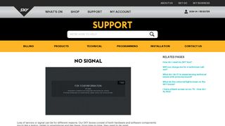 
                            2. No Signal - SKY Support - Service