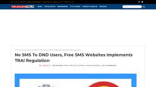 
                            11. No SMS To DND Users, Free SMS Websites Implements TRAI ...