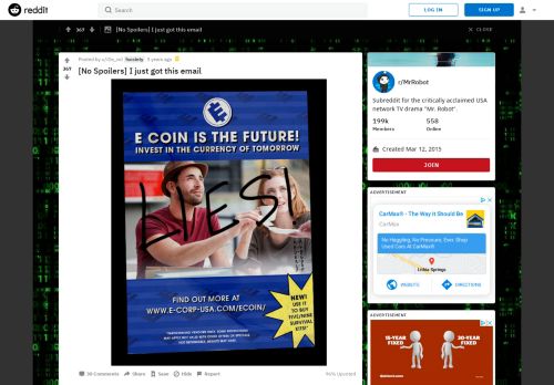 
                            8. [No Spoilers] I just got this email : MrRobot - Reddit