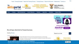 
                            12. No strings attached to Fasset bursary | Skills Portal