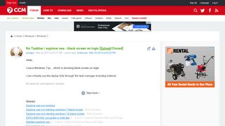 
                            4. No Taskbar / explorer.exe - black screen on login [Solved] - Ccm.net