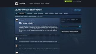 
                            6. No User Login :: Counter-Strike: Global Offensive General Discussions