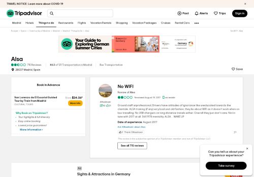 
                            7. No WIFI - Review of ALSA, Madrid, Spain - TripAdvisor