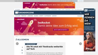 
                            11. Noch ein Zuschuss: Die TK setzt mit Tinnitracks weiterhin auf Tech ...