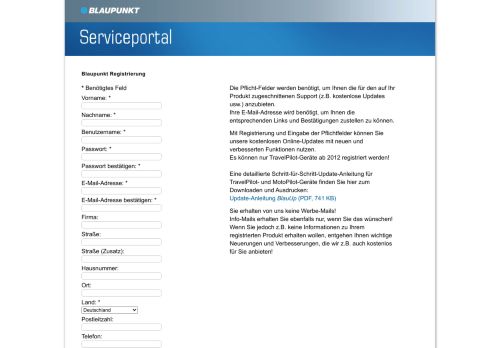 
                            5. Noch kein Benutzerkonto erstellt? - Blaupunkt: Serviceportal