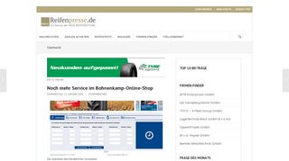 
                            7. Noch mehr Service im Bohnenkamp-Online-Shop - Reifenpresse.de