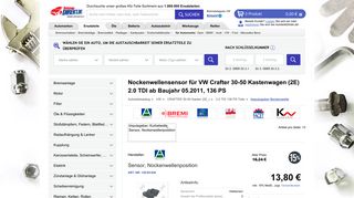 
                            11. Nockenwellensensor für VW Crafter 30-50 Kastenwagen (2E) 2.0 TDI ...