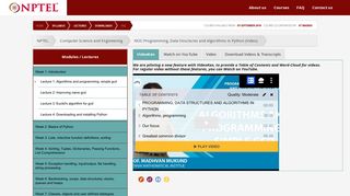
                            5. NOC:Programming, Data Structures and Algorithms in Python - nptel