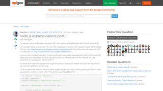 
                            3. node js express cannot post / - Apigee Community