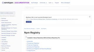 
                            13. Node Packaged Modules and npm Registries - Sonatype Help