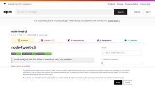 
                            11. node-tweet-cli - npm